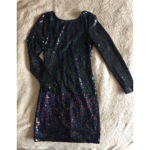 Motel iridescent sequined mini dress